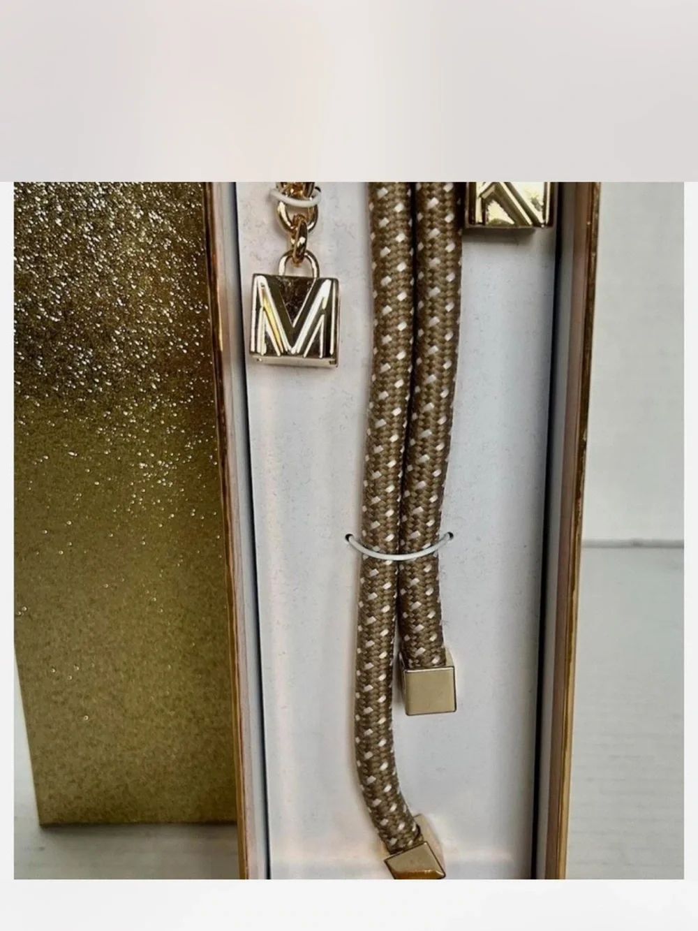Michael Kors nwt Gold-Tone and Speckled Cord Bag Charm